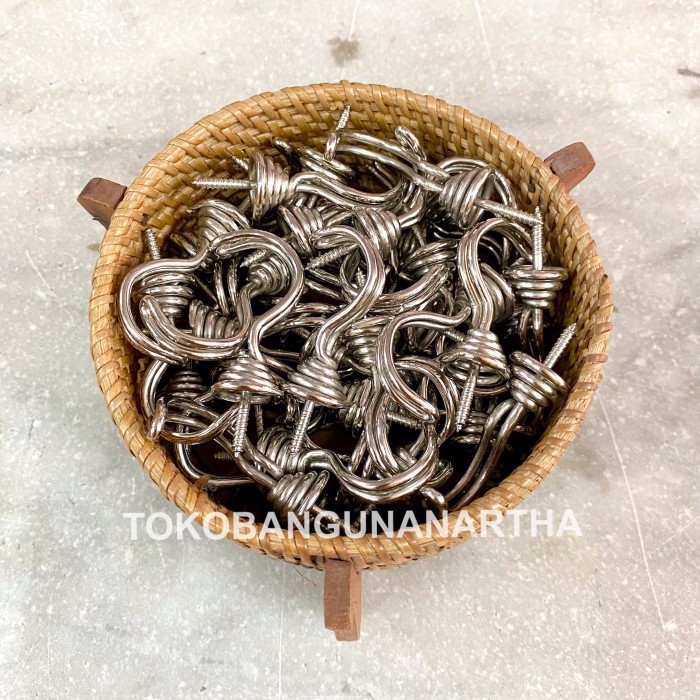 10 Pcs Gantungan Baju Skrup NN / Kail Hook Gantungan