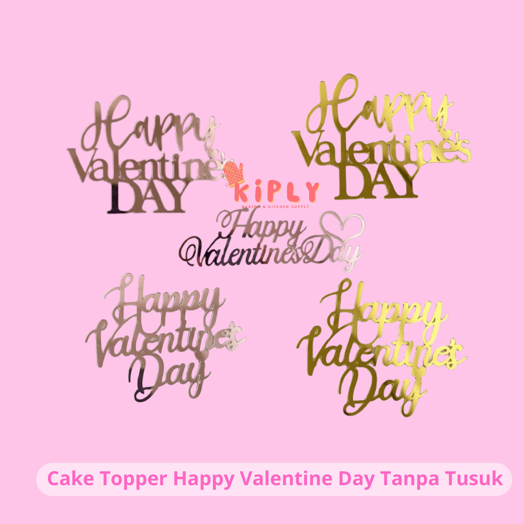 

Cake Topper Happy Valentine Day Tanpa Tusuk/Cake topper valentine acrylic/Topper Cake Dekorasi Kue/Aksesoris Acara Valentine