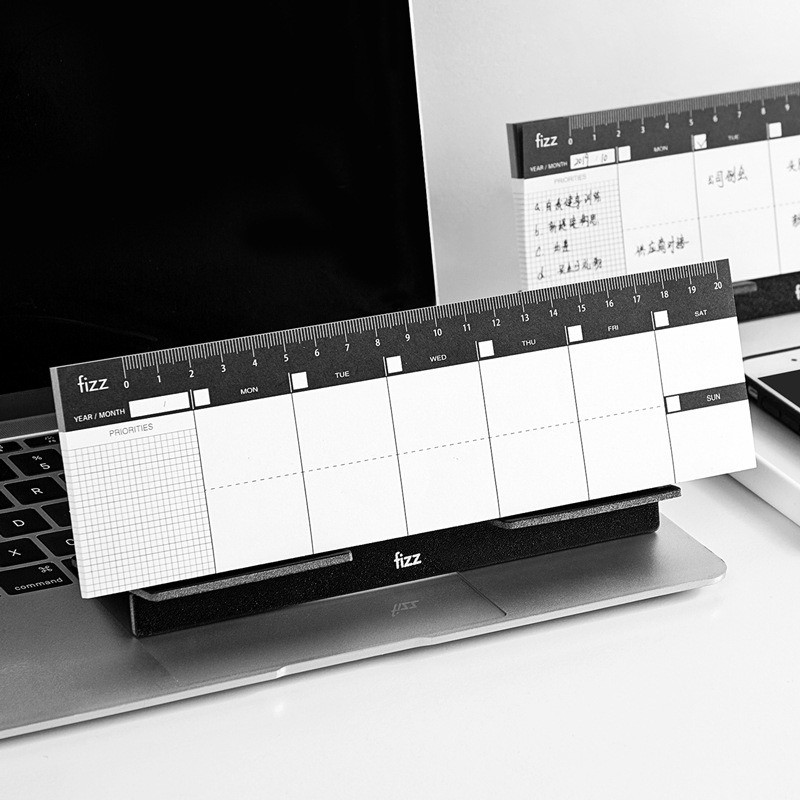 

Desktop Weekly Planner Benchtop Week Plan Notebook Small Desk Calendar Task List 60Page Tearing for Office Schedule Book
