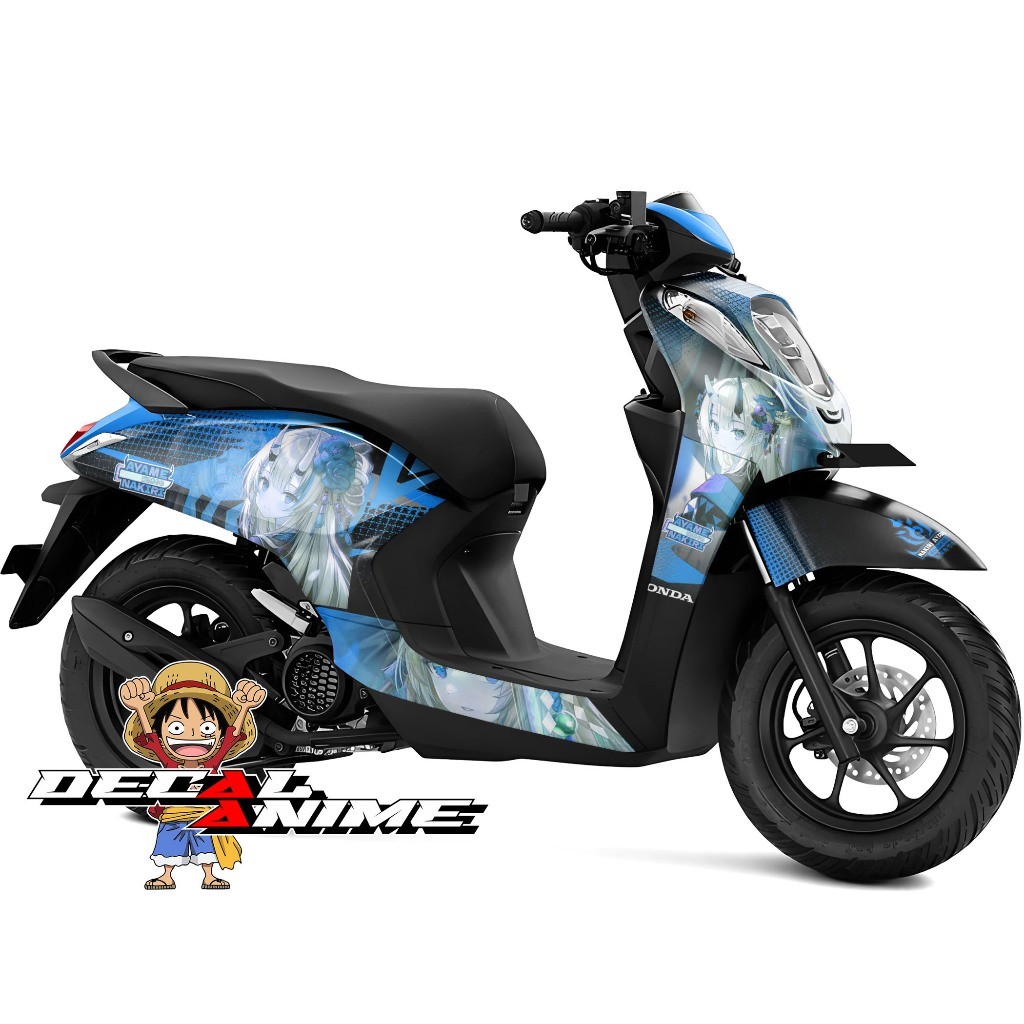 Decal Stiker Genio Full Body Sticker Genio Full Skotlet Variasi Anime - Ayame Nakiri