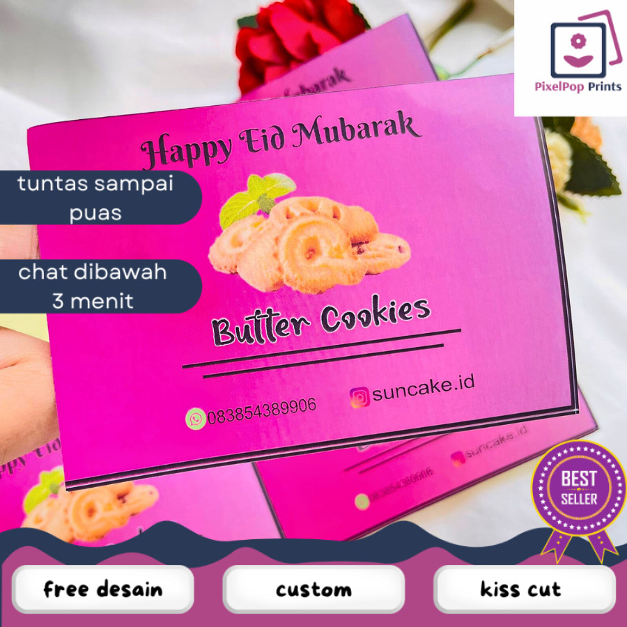 

Opikapip STIKER KUE LABEL, KUE KERING, KUE KERING TOPLES, KUE LEBARAN persegi