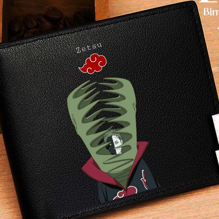 Dompetb pria lipat karakter animasi NARUTO ZETSU Dompet man leather ZETSU