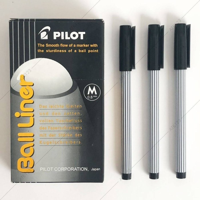 

[ N E W ] Pulpen Balliner 0.8MM Pulpen Ball Liner Original hitam biru merah - Hitam