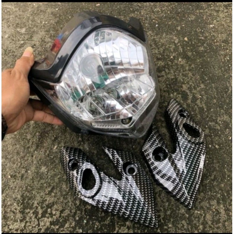 Reflektor HeadLamp Yamaha Vixion Old Vixion Lama Plus Kupingan Karbon Kualitas Terbaik cokrp variasi