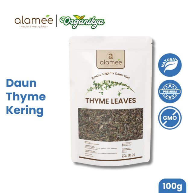 

ALAMEE Thyme Kering Daun Timi Bumbu Dapur Organik Garnish Dried Leaves Murni Asli Tanpa Campuran organikya