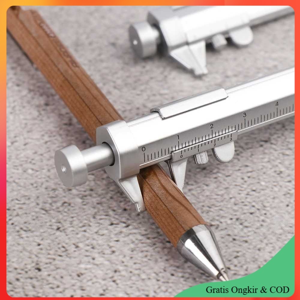 

Taffware Pena Pulpen Ballpoint Pen Caliber Measuring Tool Scale Ruler - B100