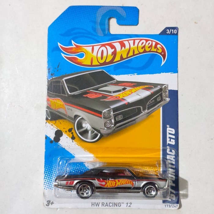 SR99 Hotwheels Hot Wheels 67 Pontiac GTO hitam 2012 HW Racing Race Team