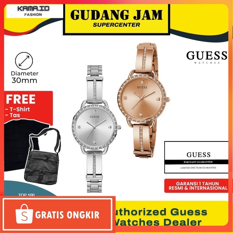 Jam Kekinian / Guess Watch Wanita GW0022L1 GW0022L3 Bellini Strainless Steel Strap