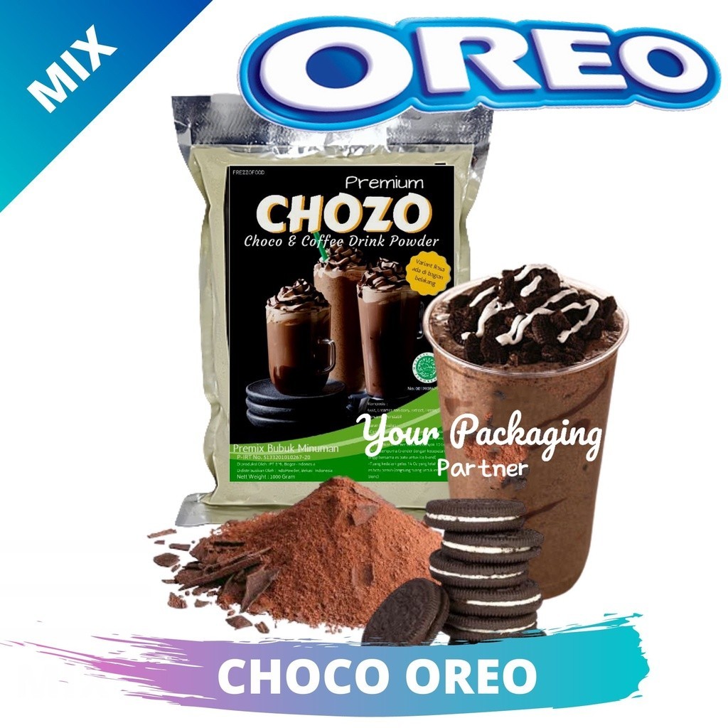 

Bubuk Minuman Coklat rasa Choco Owreo 1 Kg / Nyoklat rasa Owreo / Choco rasa Owreo Chozo