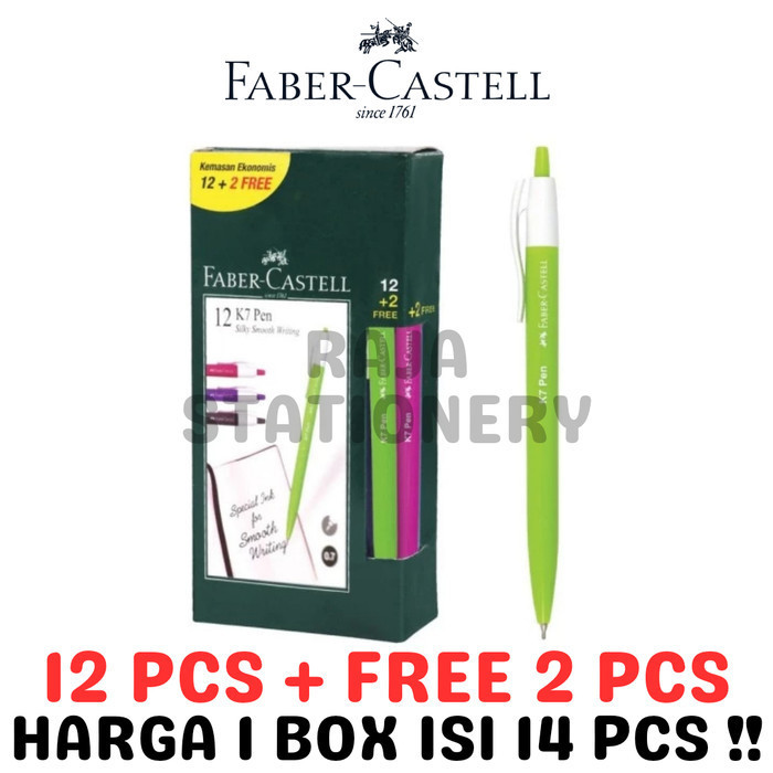 

FABER CASTELL BALL PEN K7 0.7MM BOLPEN CETEK PEN PENA FABER K7 BOX