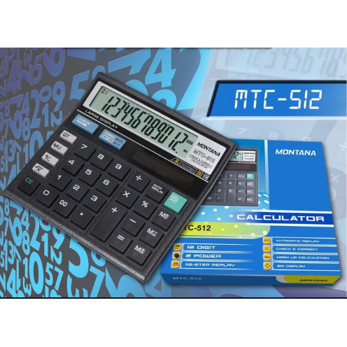 

Kalkulator 12 Digit MONTANA MTC-512 / Calculator Check and Correct ORI