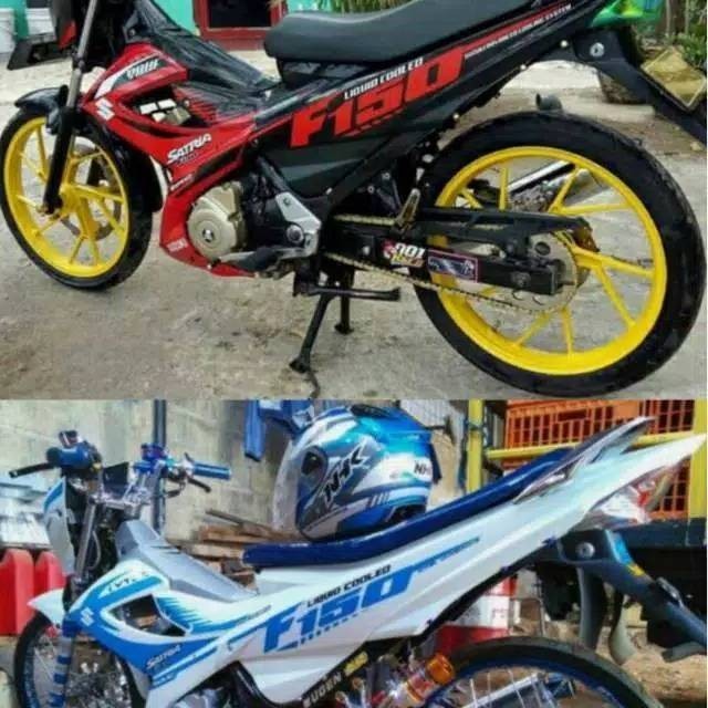 Striping Stiker Variasi Motor Suzuki Satria Fu 150 variasi motor satria facelift