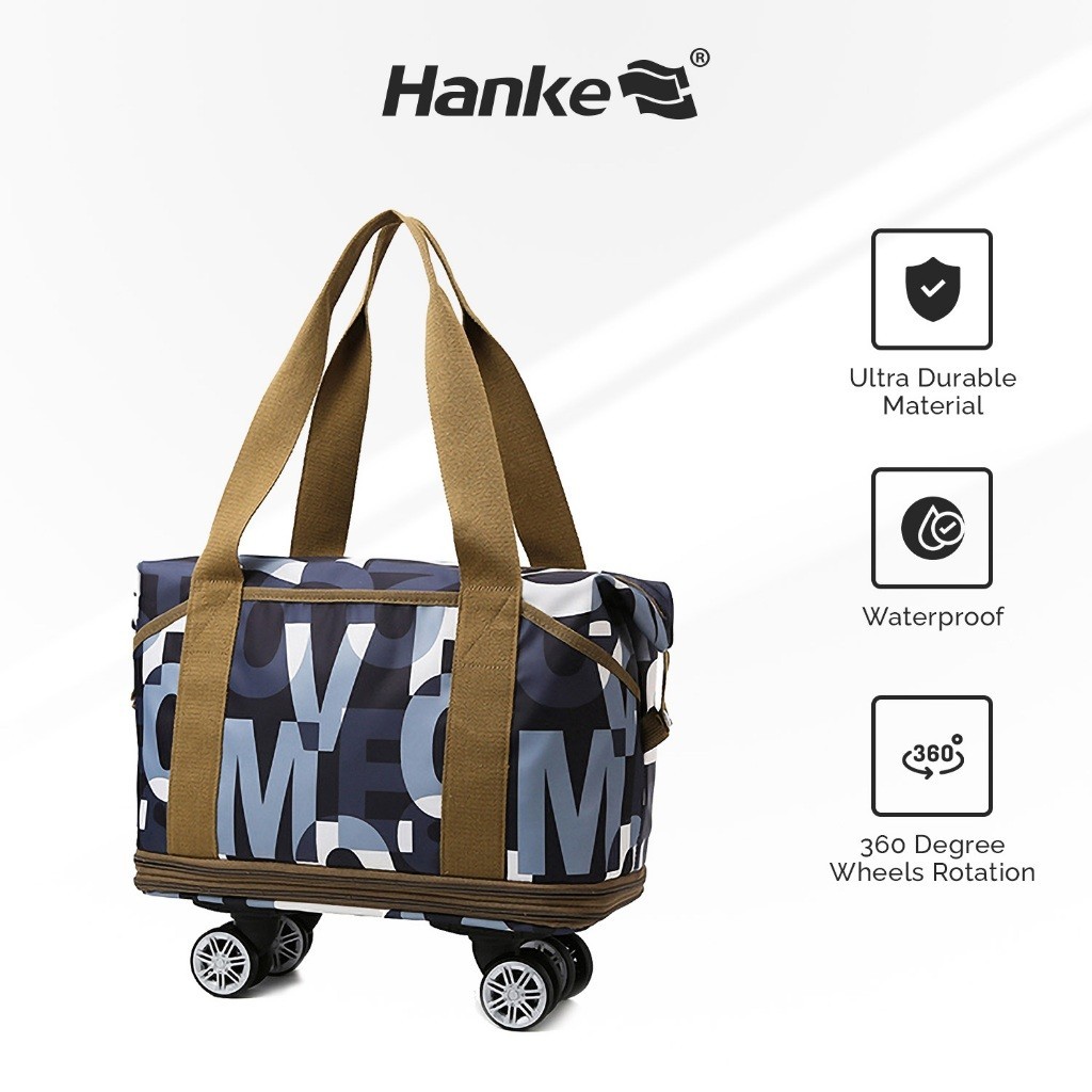 Hanke Tas Trolly Roda Trolley Koper Travel Slempang HandBag - BK3300