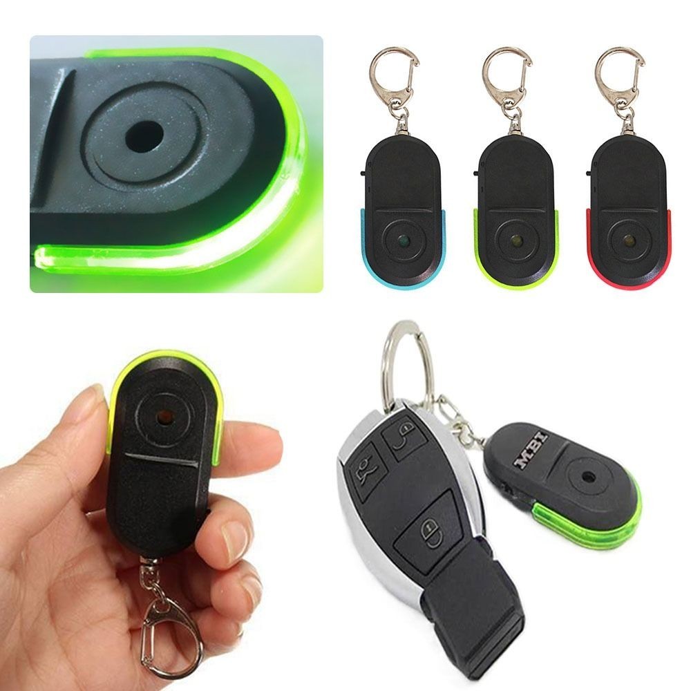 Mini With LED Light Car Key Finder Whistle Sound Locator Keychain Anti-Lost Alarm Key Finder Sensor 
