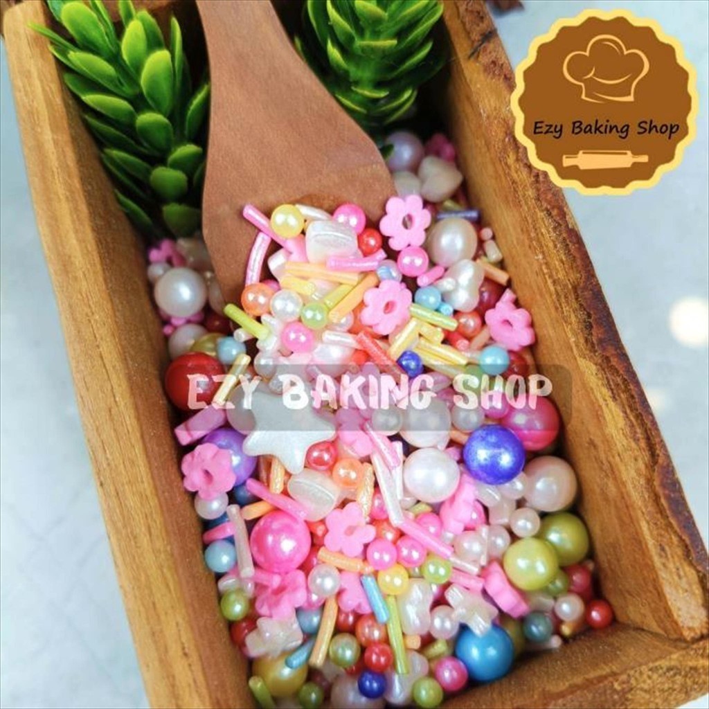 

Sprinkle Mix 10gr - Taburan Hiasan kue BISA dimakan