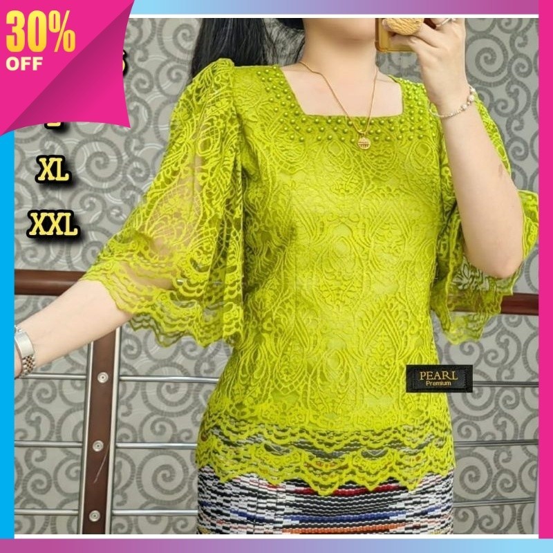 Baju Bahan Premium Style Korea Wanita Murah Bagus / ATASAN SEMI RENDA MOTIF BARU 2023/BLUS SEMI PRAN