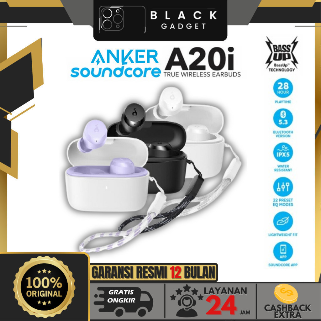 TWS Earbuds Anker Soundcore A20i - Garansi Resmi Anker