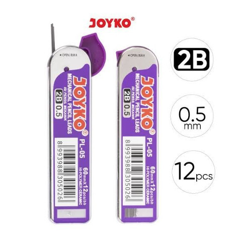 

(SKR) Isi Pensil Joyko 0.5 0,5 MM Mekanik Refill Lead Pencil Mechanic Isi Ulang Pensil Joyko PL-05 2B