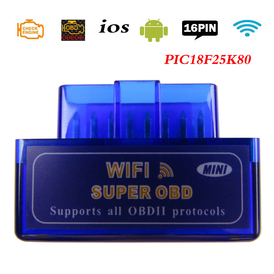 Elm-327 Obd2 Scanner Elm327 V1.5 Wifi OBD 2 Diagnostic-Scanner For Car iOS OBDII ELM 327 V 1.5 Code 