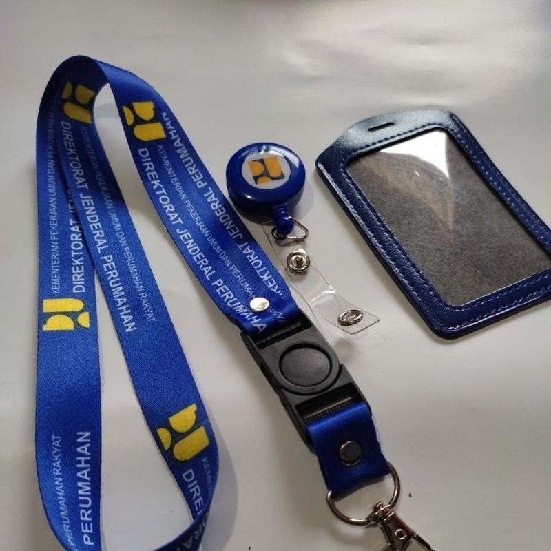 

Tali id card PUPR KEMENTERIAN PEKERJAAN UMUM DAN PERUMAHAN / LANYARD PUPR ID PRINTING SATUAN