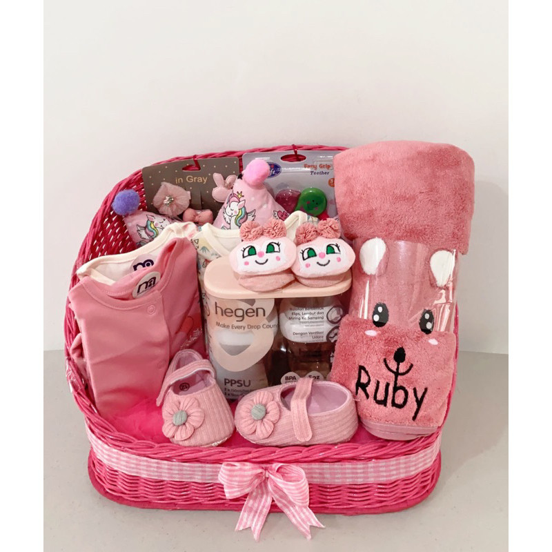PROMO BESAR BESARAN Mothercare & Hegen botol susu hampers baby girl, kado lahiran bayi perempuan