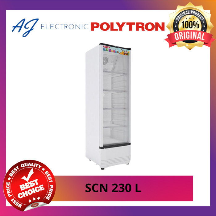 SHOWCASE POLYTRON SCN-230L / SCN230L / SCN-230 , LEMARI PENDINGIN