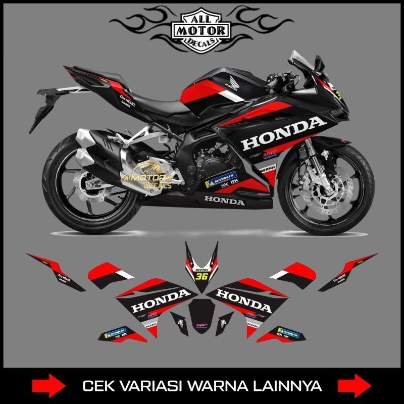 Striping Motor Cbr 250rr Old Livery Honda Repsol / Decal Honda Cbr 250 rr K64j / Sticker Motor Cbr25