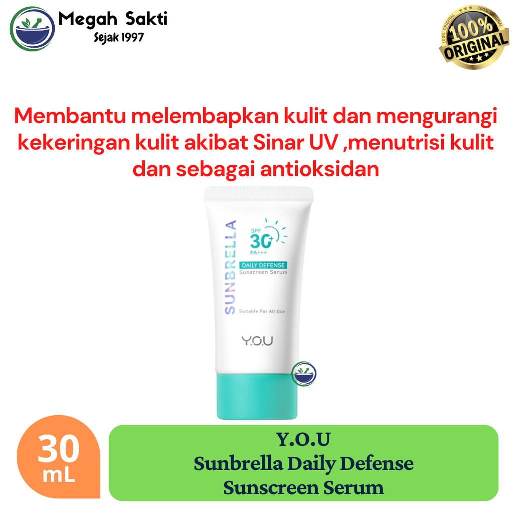 MGS - YOU Sunbrella Daily Defense Sunscreen Serum HIJAU SPF30 | Tabir Surya UVA UVB Blue Light | Lig
