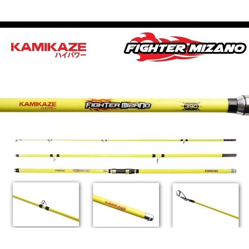Joran sambung 3 kamikaze fighter mizano 390cm 420cm 450cm joran surf casting sambung III