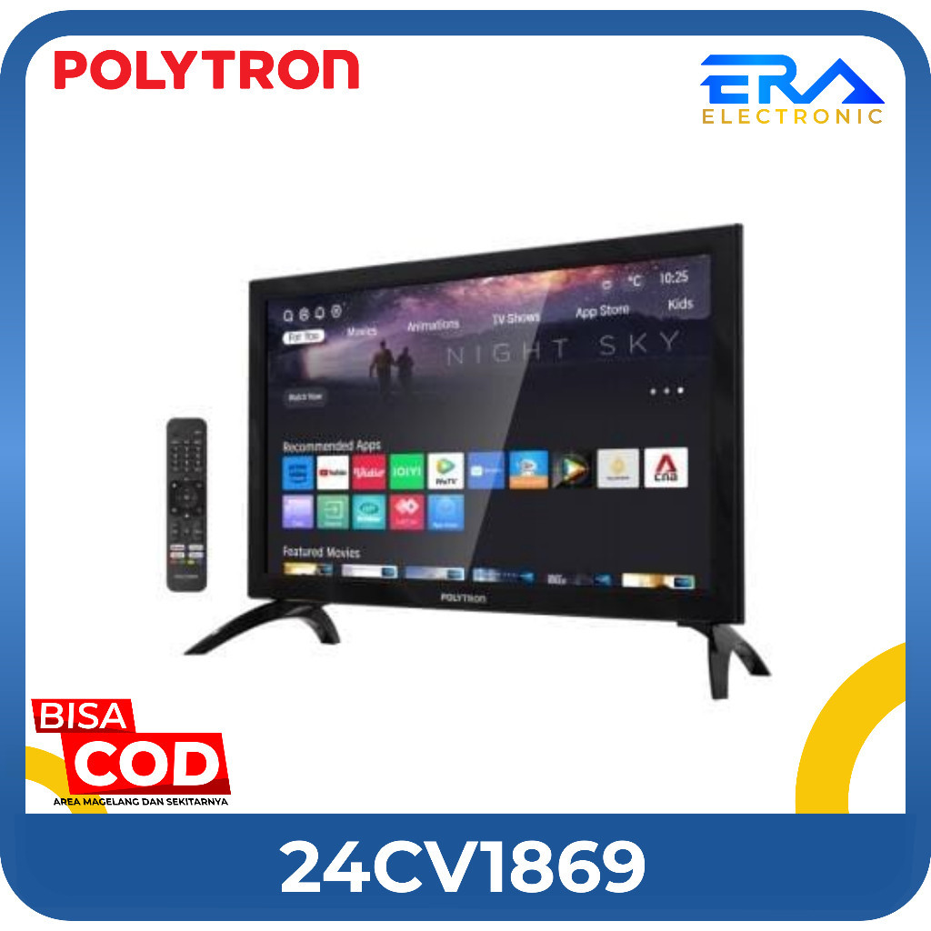 LED Smart TV Lite Polytron 24CV1869 24 Inch Garansi Resmi