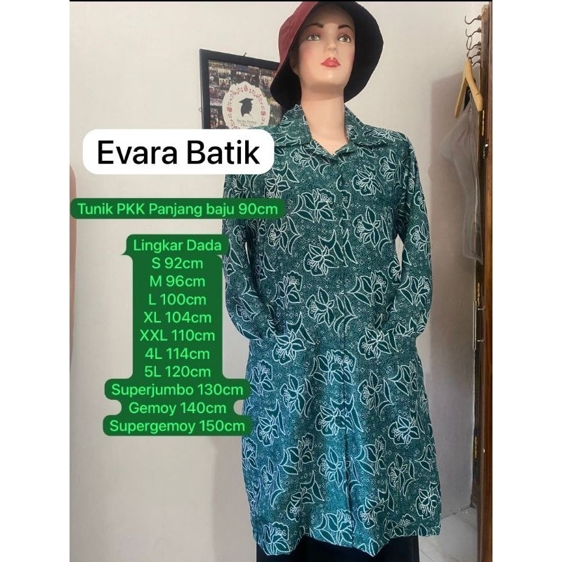 TUNIK seragam pkk nasional atasan batik pkk nasional terbaru lapis puring panjang baju kurleb 90 cm 