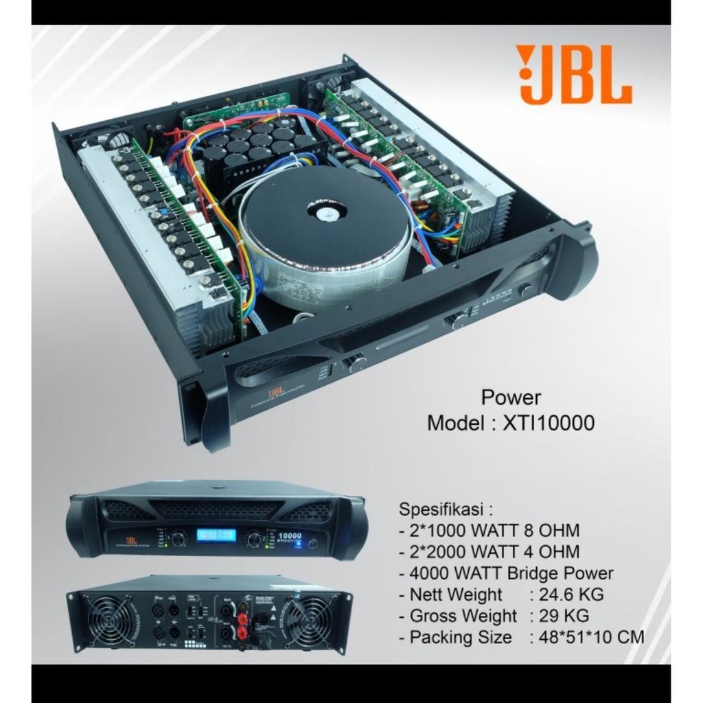 PROMO DISKON SUPER TERMURAH Power Ampli Amplifier JBL XTI 10000 xti10000 Total 2000 watt Subwoofer TERBAIK