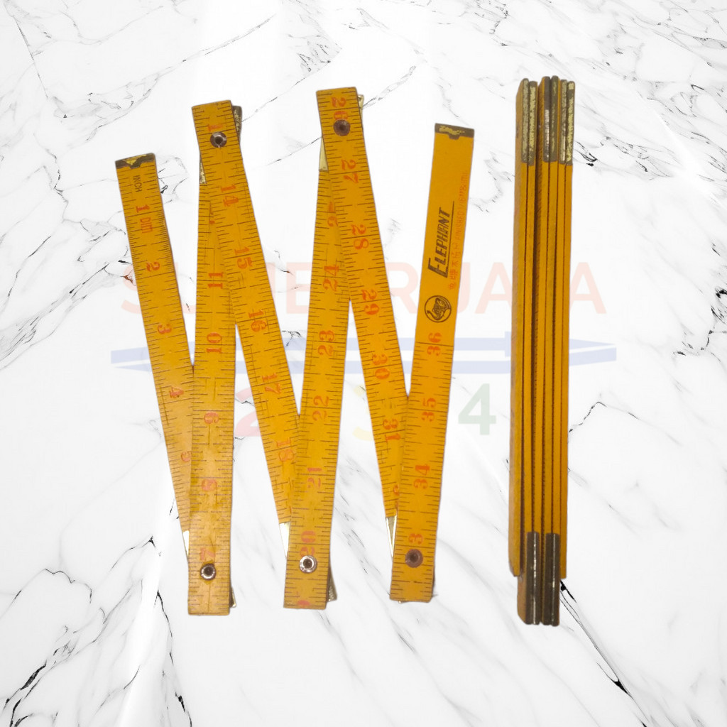 Meteran Lipat Kayu 100 Cm 1 Meter 40'' Penggaris Meteran Kayu Lipat