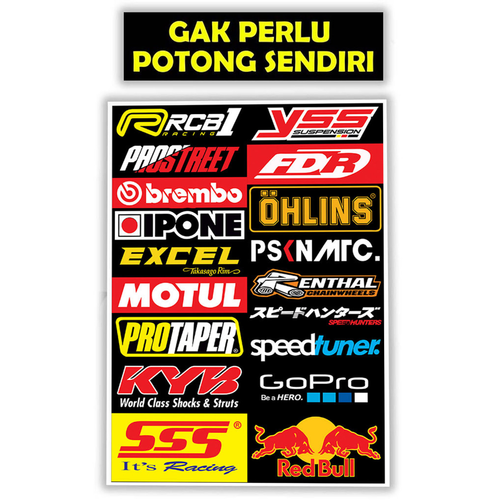 Stiker Pack Sponsor Racing, Stiker Motor, Sticker Motor, Stiker Motor Keren, Stiker Racing Motor