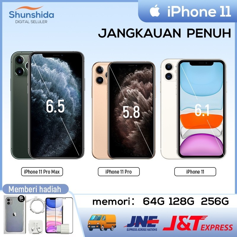 iphone 11pro Ponsel bekas mulus seperti baru, tidak ada renovasi, tidak ada catatan perawatan 64GB/1