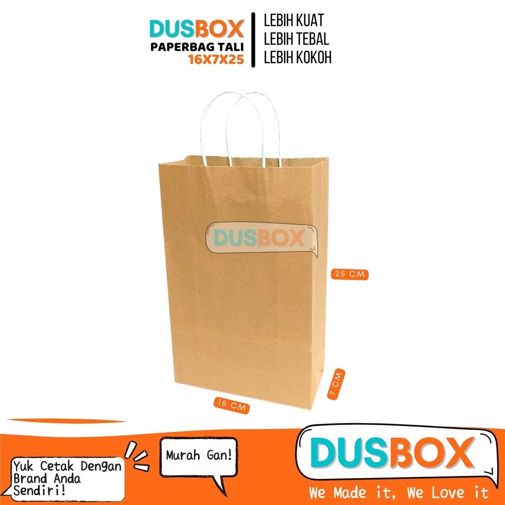 

Paperbag 16x7x25 Isi 10 Pcs / Kantong Kertas coklat / Paper Bag / Tas Makanan / Paper Bag Makanan / Paper Bag tas / Tas Kertas / Goodie Bag Tas Kertas