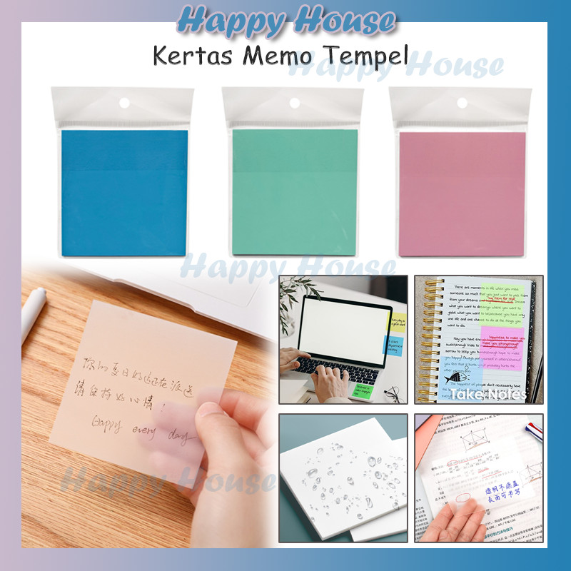 

Sticky Notes Transparan Plastik Kertas Memo / Kertas Memo Tempel