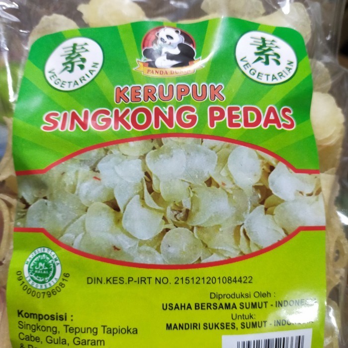 

Kerupuk Singkong Pedas (mentah) Panda Dunia Vegan & Vegetarian
