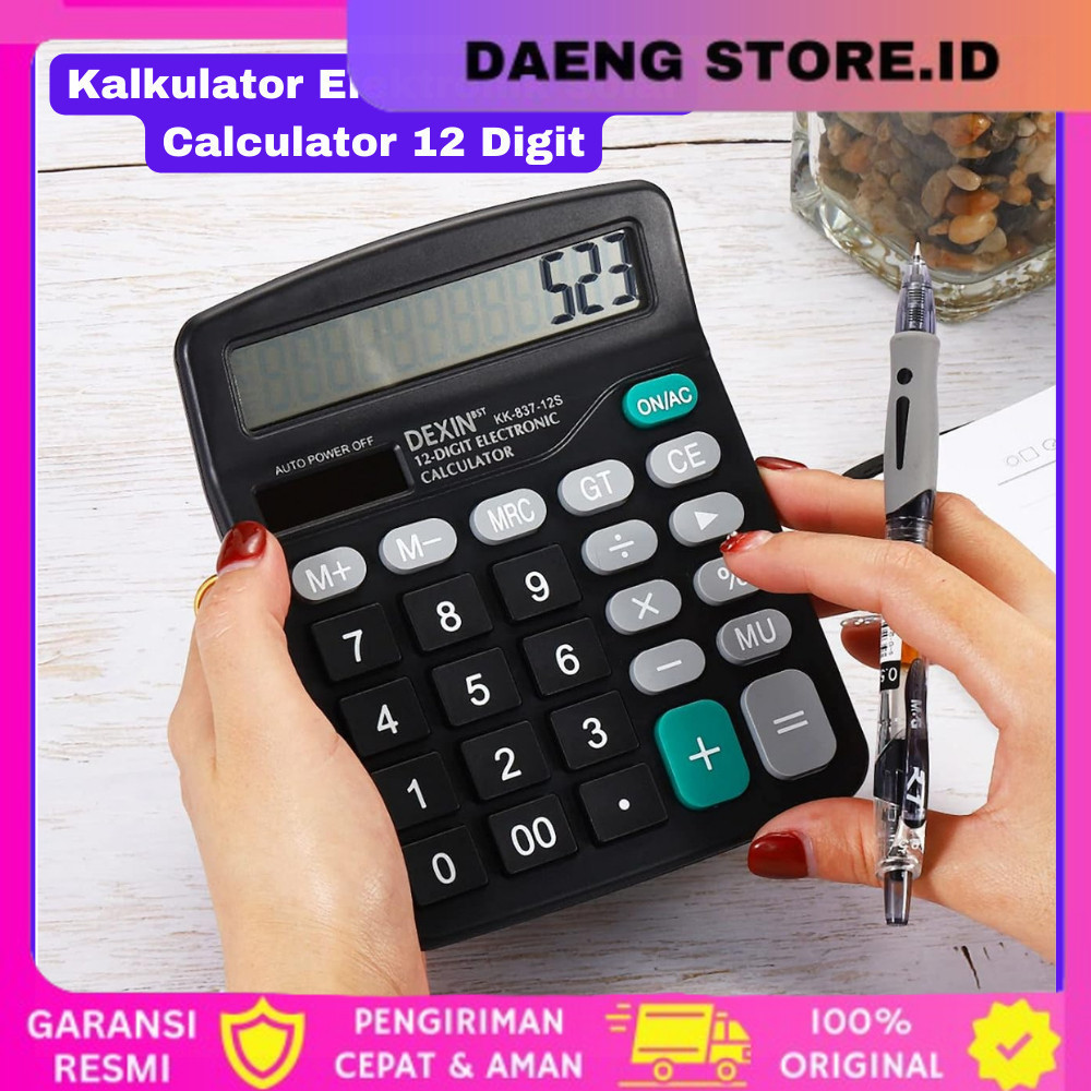 

CALCULATOR DIGITAL Kalkulator Elektronik 12 digit KALKULATOR 12 DIGIT ANGKA DEXIN KK-837-12S