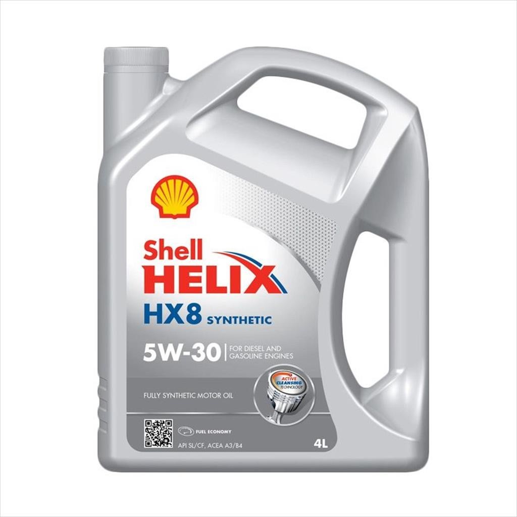 Oli mesin bensin diesel Shell Helix HX8 5W-30 SN PLUS 4 liter galon