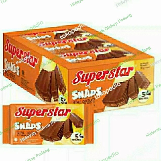 

Wafer Superstar Snaps 1 box isi 12 pcs @28 gr