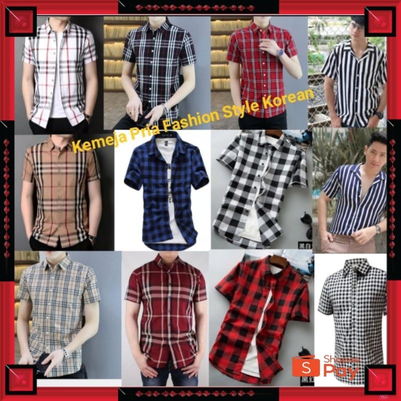 KAIN ADEM LEMBUT HALUS TEBAL / New KEMEJA PRIA LENGAN PENDEK KEMEJA FLANEL TERBARU KEKINIAN KOTAK KO