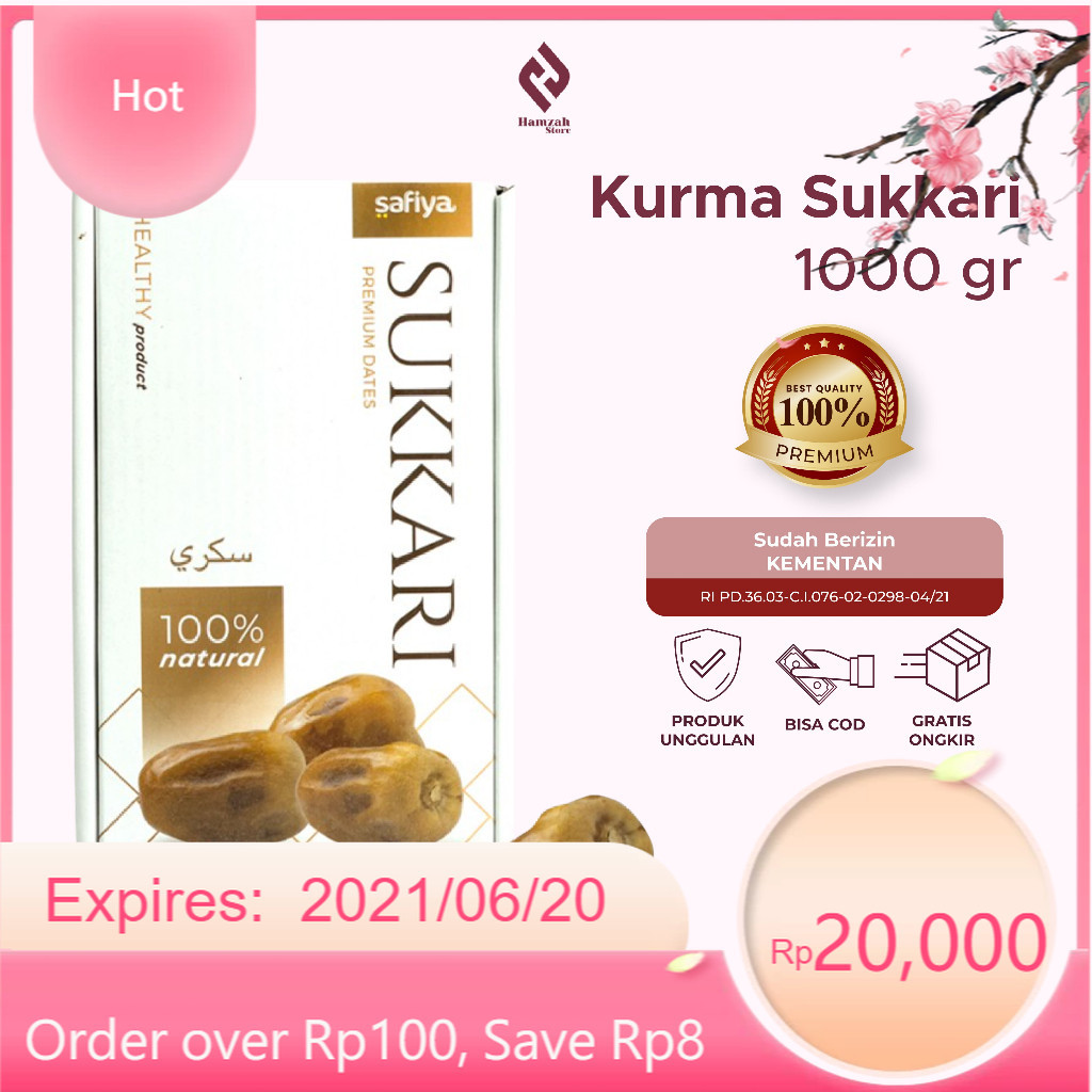

Kurma Sukari 1 Kg Grade A Premium / Kurma Raja Premium Original Quality asli