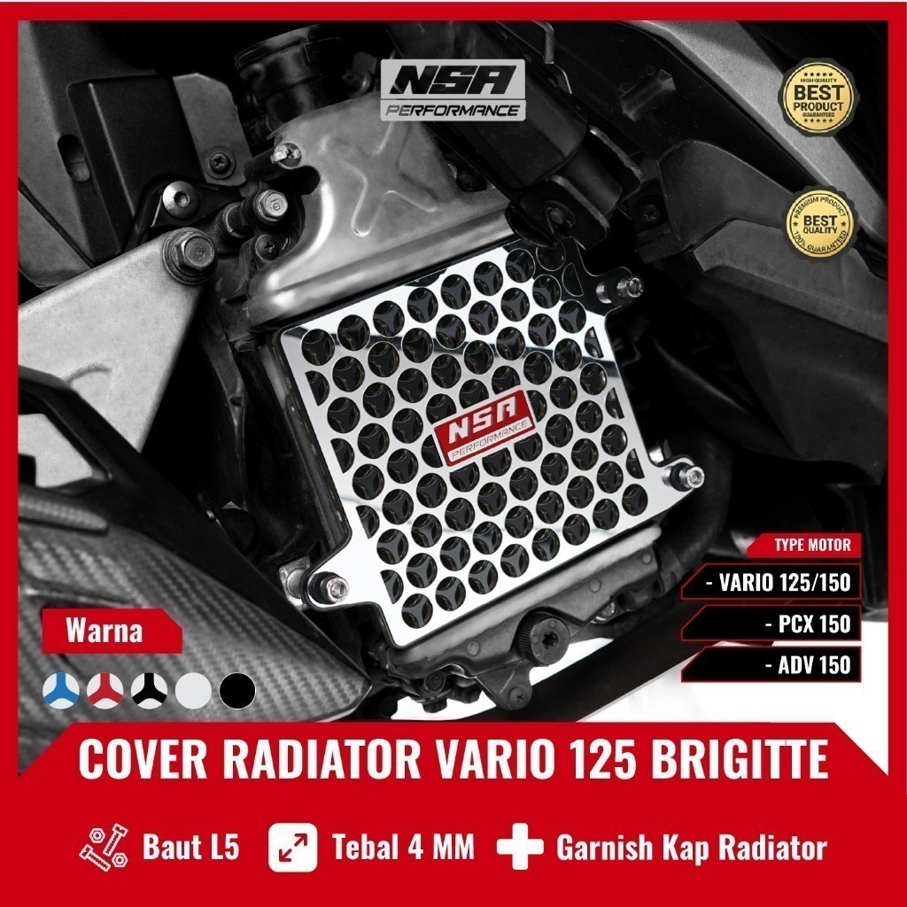 NSA COVER RADIATOR HONDA 125/150 TwoTone Brigitte Tutup Radiator VARIO PCX ADV 125/150 Aksesoris