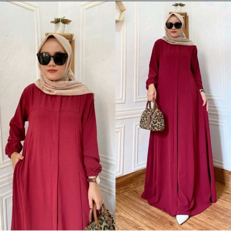 GAMIS JUMBO.MARYAM DRESS//GAMIS POLOS//GAMIS PUTIH//GAMIS CRINGKLE AIRFLOW//BAJU WANITA MODEL BARU /