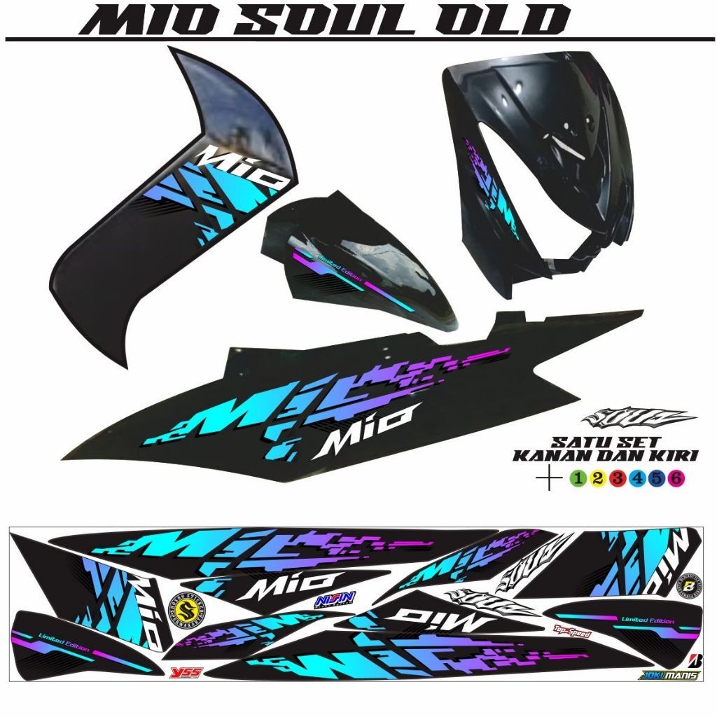 VARIASI STRIPING POLET MOTOR MIO SOUL OLD / MOTOR MIO SOUL KARBU VARIASI STICKER VARIASI VARIASI SET