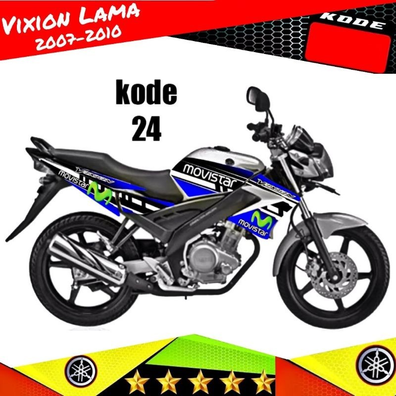 Decal Sticker Stripping Variasi Yamaha Vixion 150 Old - Vixion Lama 2007-2012 - Vixion Old | Yamaha 
