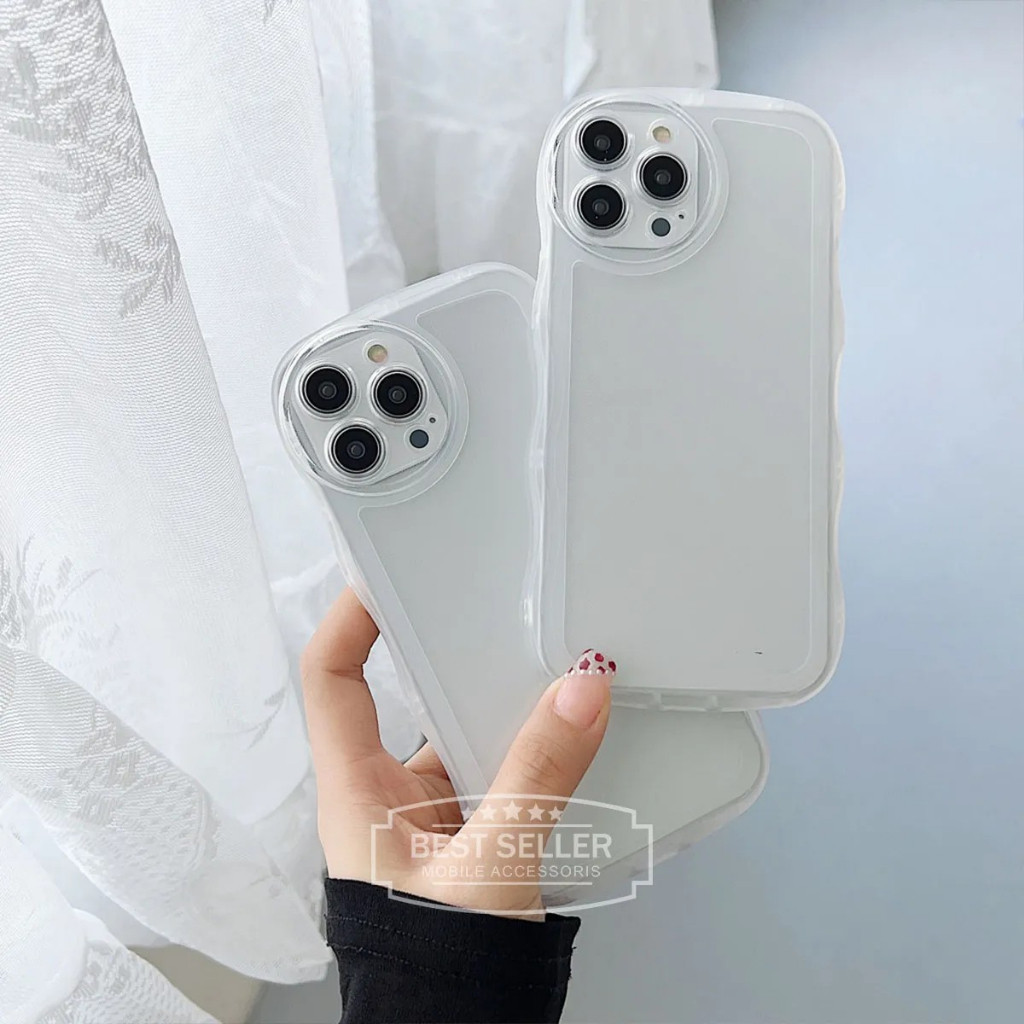 Softcase Gelombang Transparan For IP 7 8 7+ 8+ IP X XS MAX IP XR IP 11 PRO MAX IP 12 PRO MAX IP 13 P