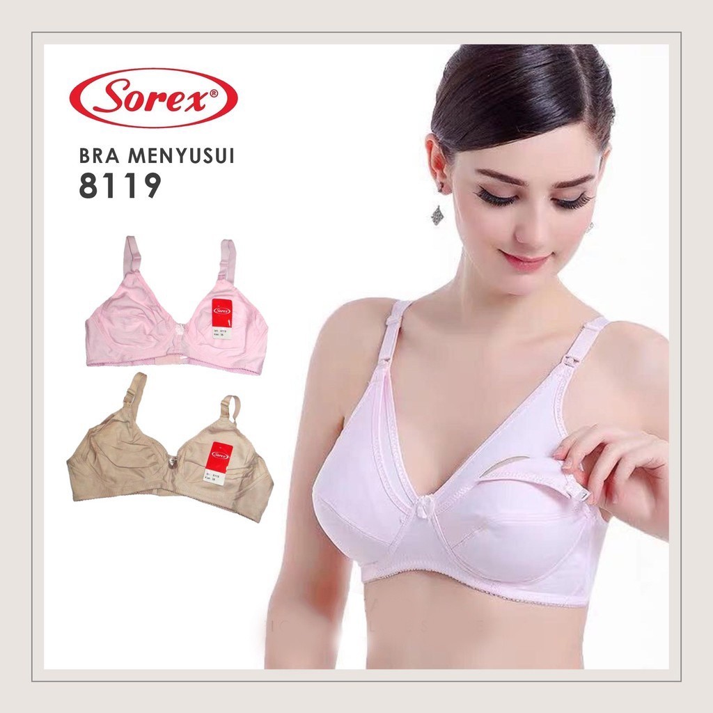 Sorex Nursing Bra 8119 - BH Menyusui Bukaan Depan Tanpa Busa & Kawat