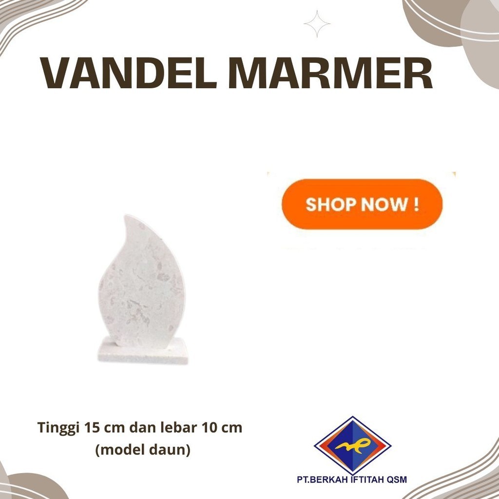 PIALA VANDEL MARMER MODEL DAUN GROSIR VANDEL POLOS